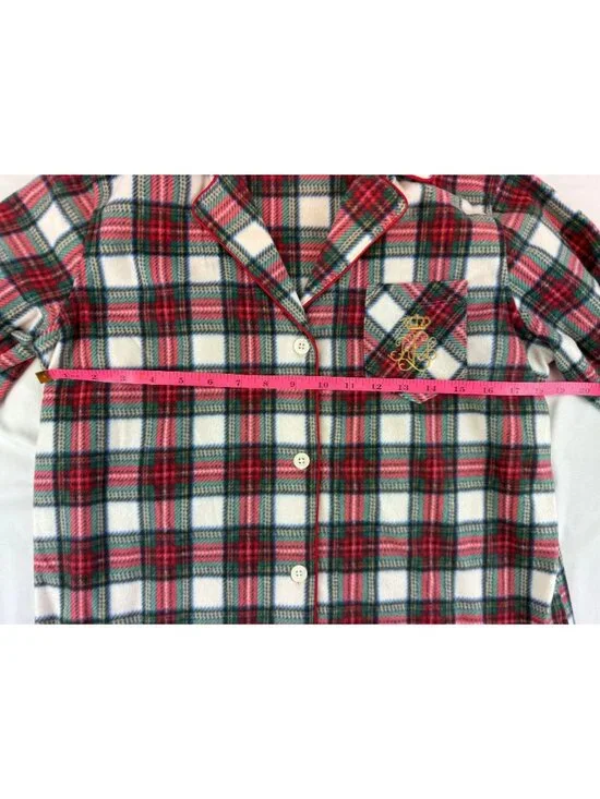 NWT Lauren Ralph Lauren Long Sleeve Notch Collar Long Pant Pajama Set Size Small - Picture 13 of 16